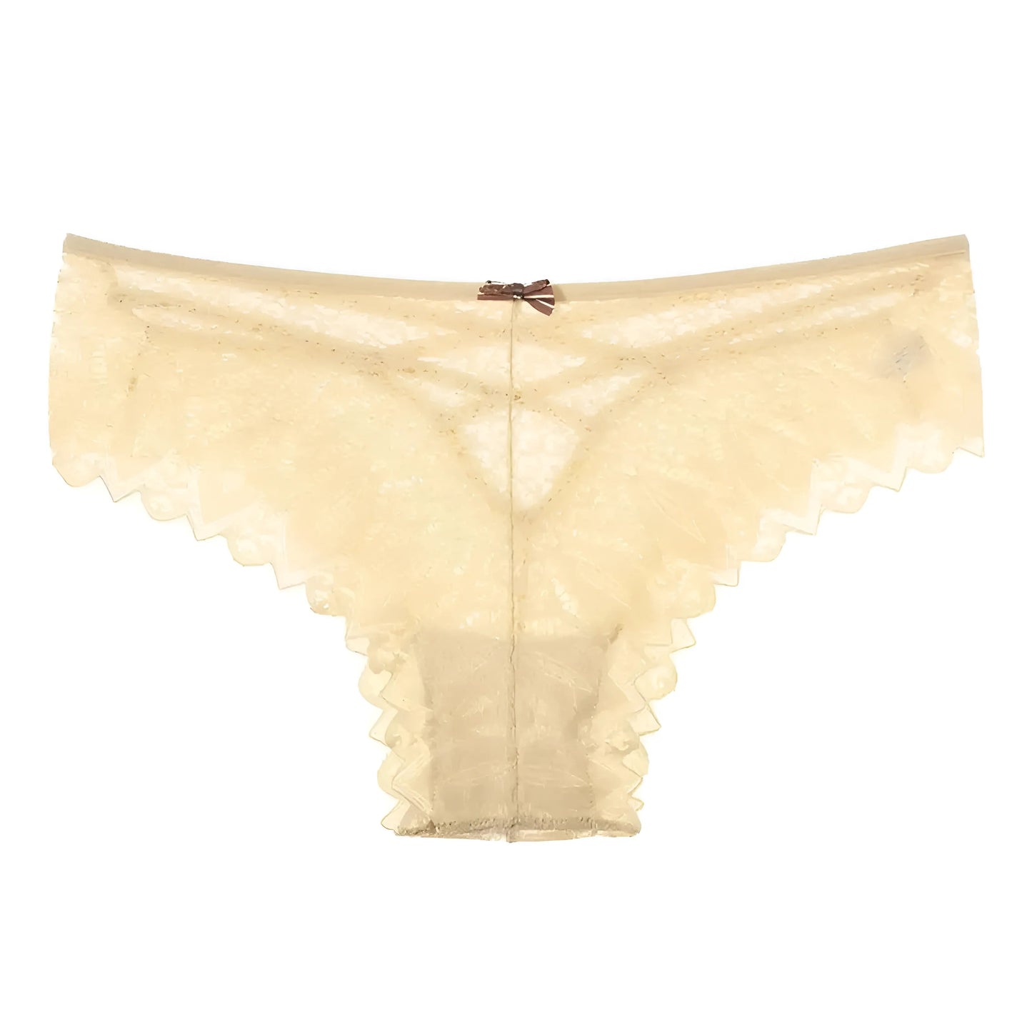 Jaune Culottes en dentelle avec des bretelles