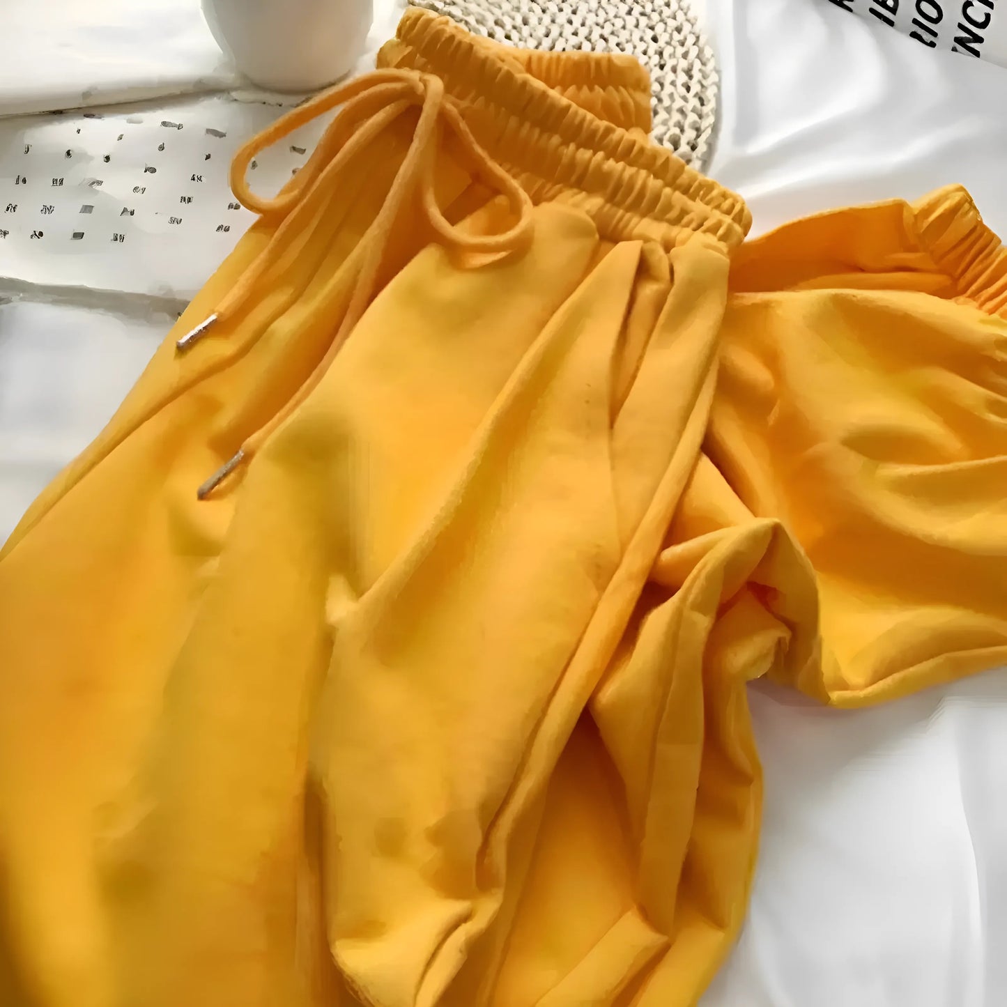 Jaune Ensembles de vêtements d'intérieur chauds