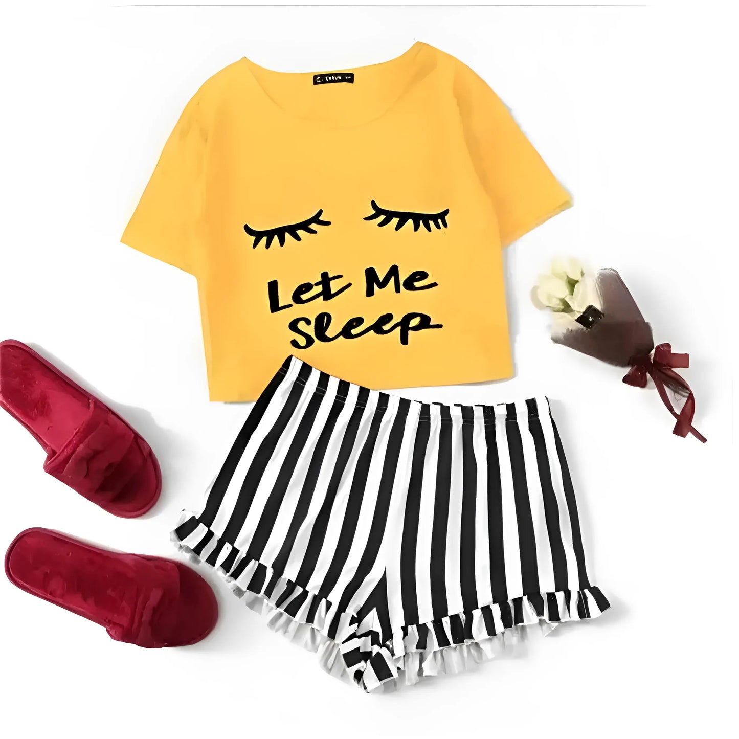 Jaune Laisse-moi dormir pyjamas