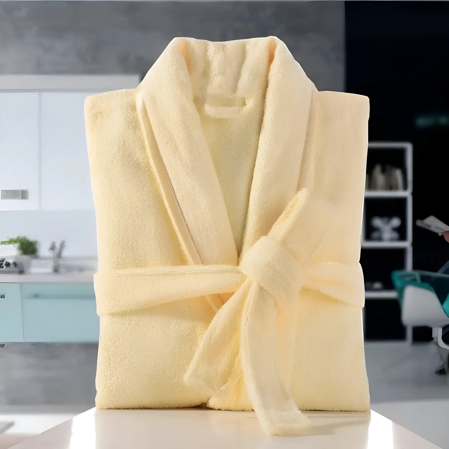 Jaune Robe en coton pour femmes