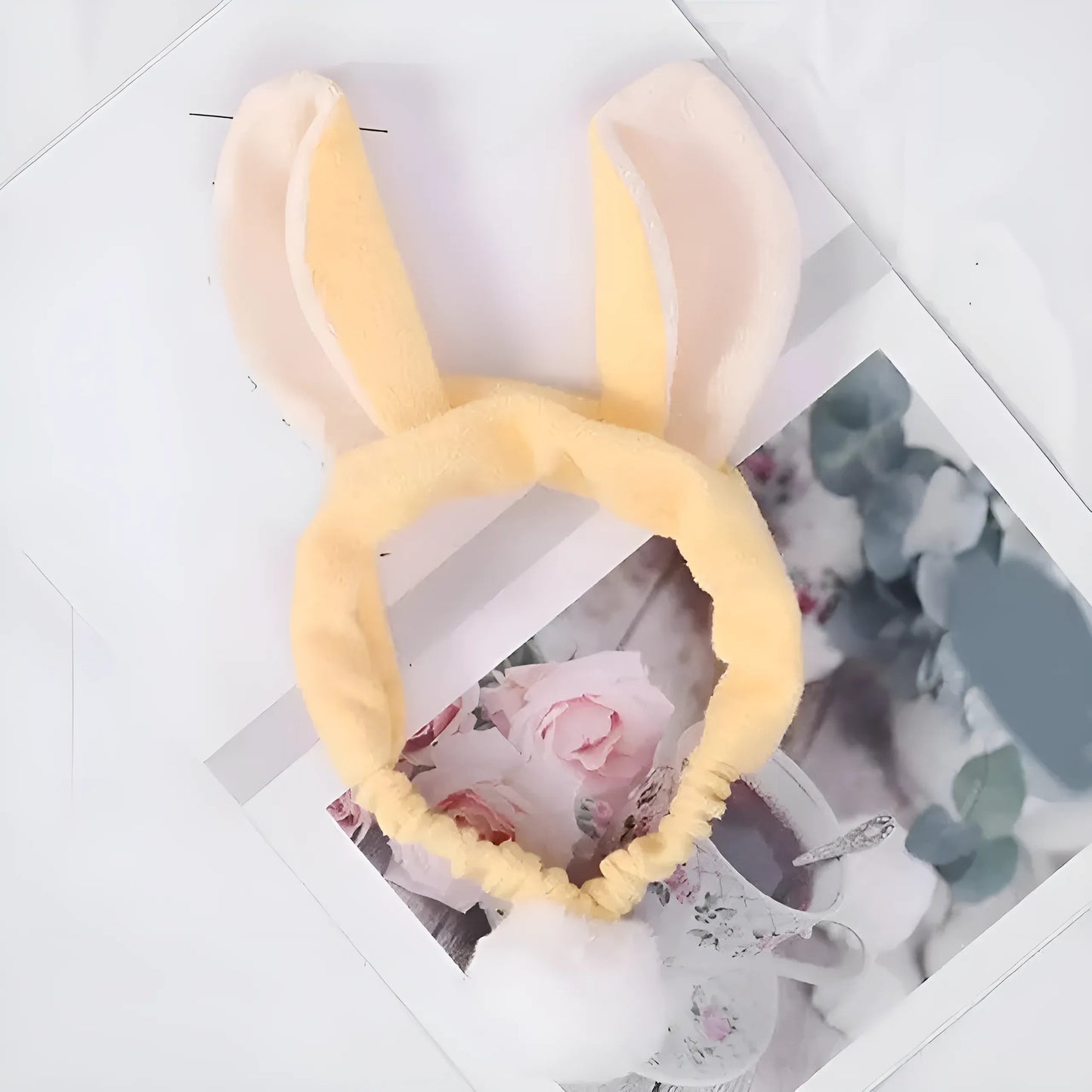 Jaune Serre-tête en forme d'oreilles de lapin