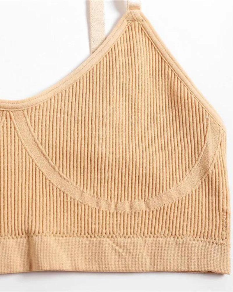 Ensemble de lingerie confortable en tissu côtelé