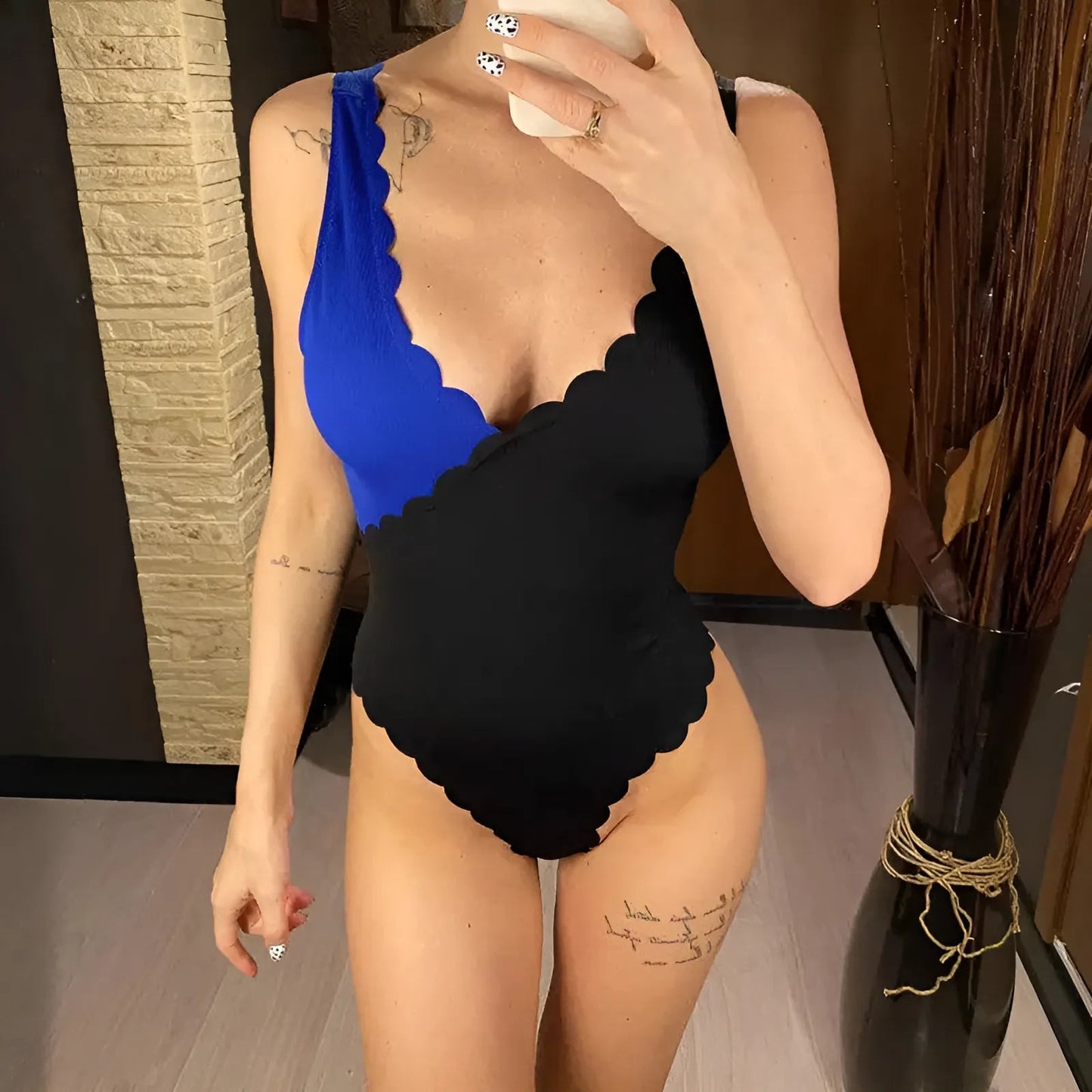 Maillot de bain bicolore