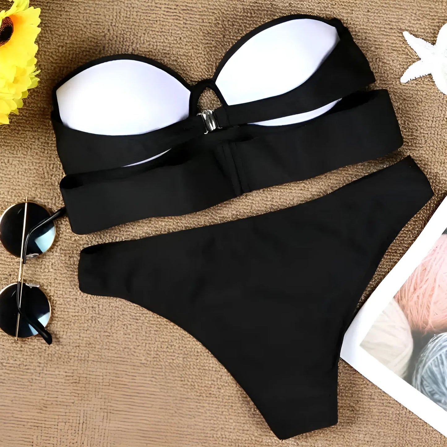 Maillot de bain deux pièces sans bretelles