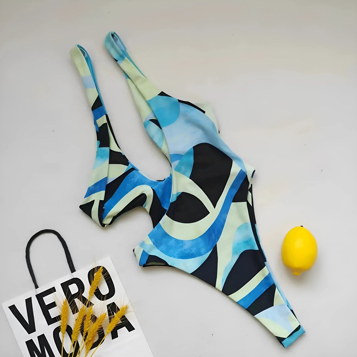 Maillot de bain une pièce asymétrique coloré