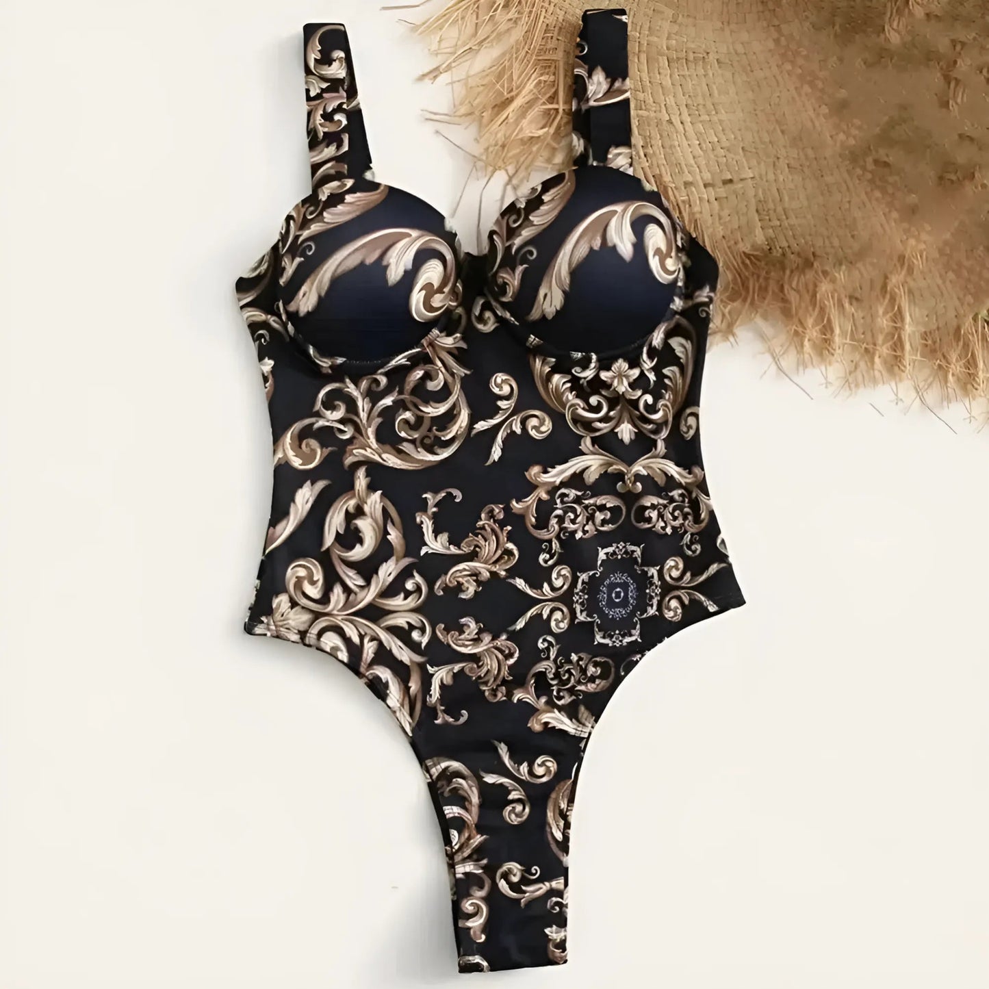 Maillot de bain une pièce avec motif décoratif