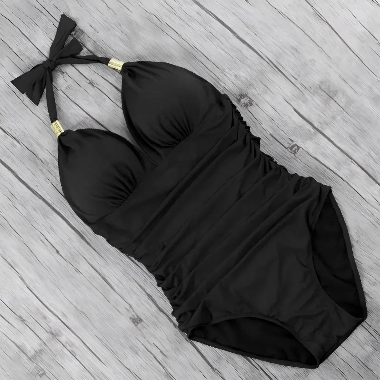 Maillot de bain une pièce avec nœud au cou