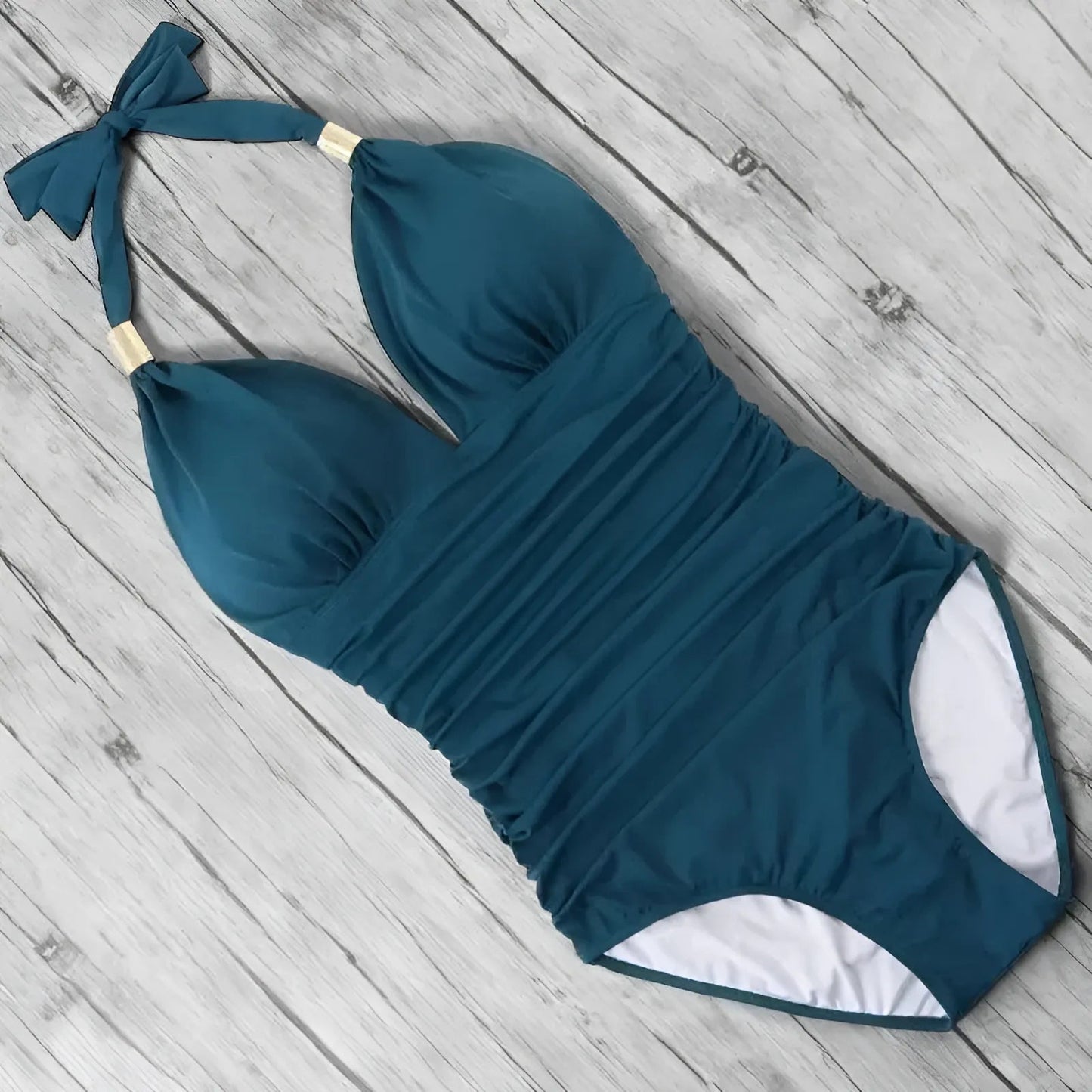 Maillot de bain une pièce avec nœud au cou