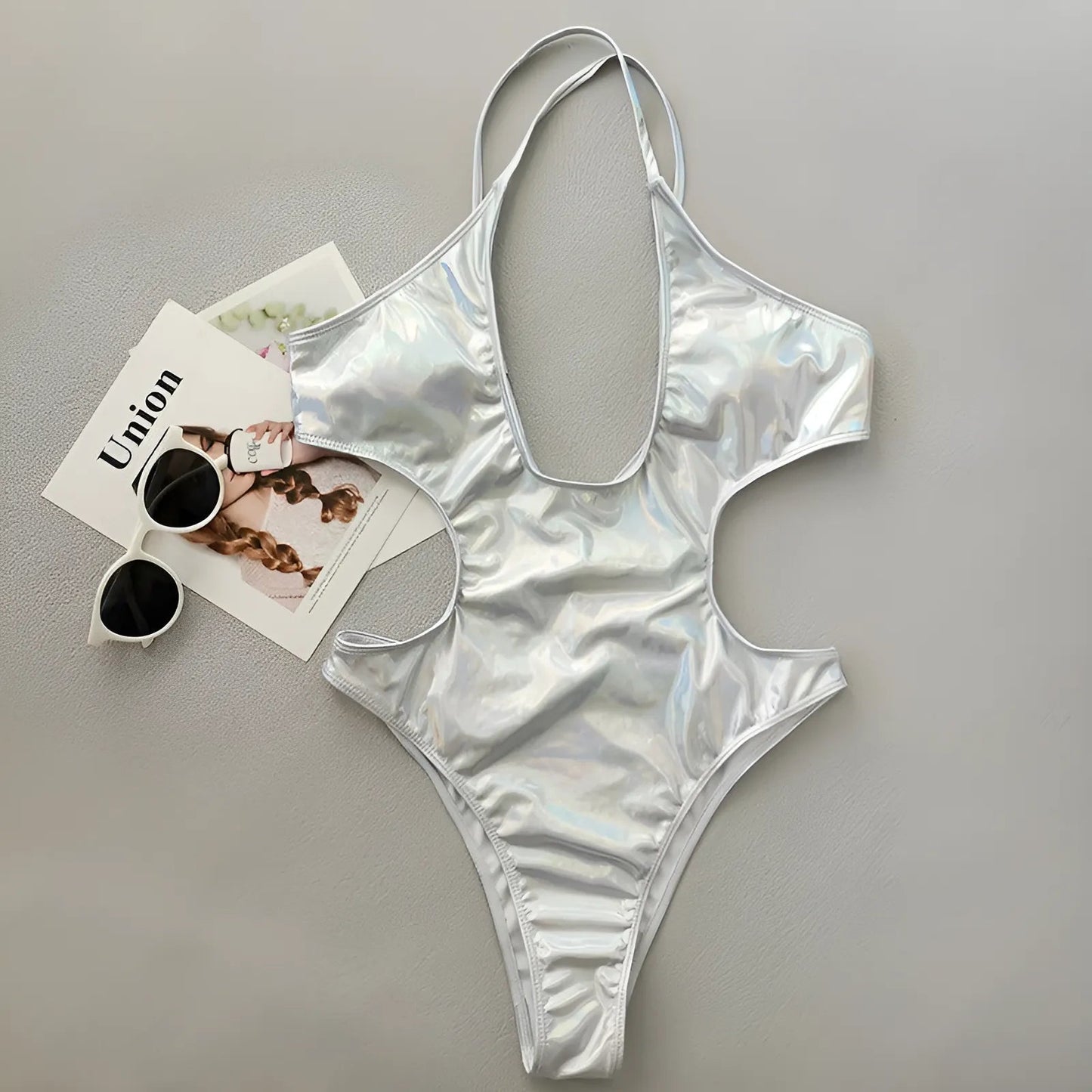 Maillot de bain une pièce métallique