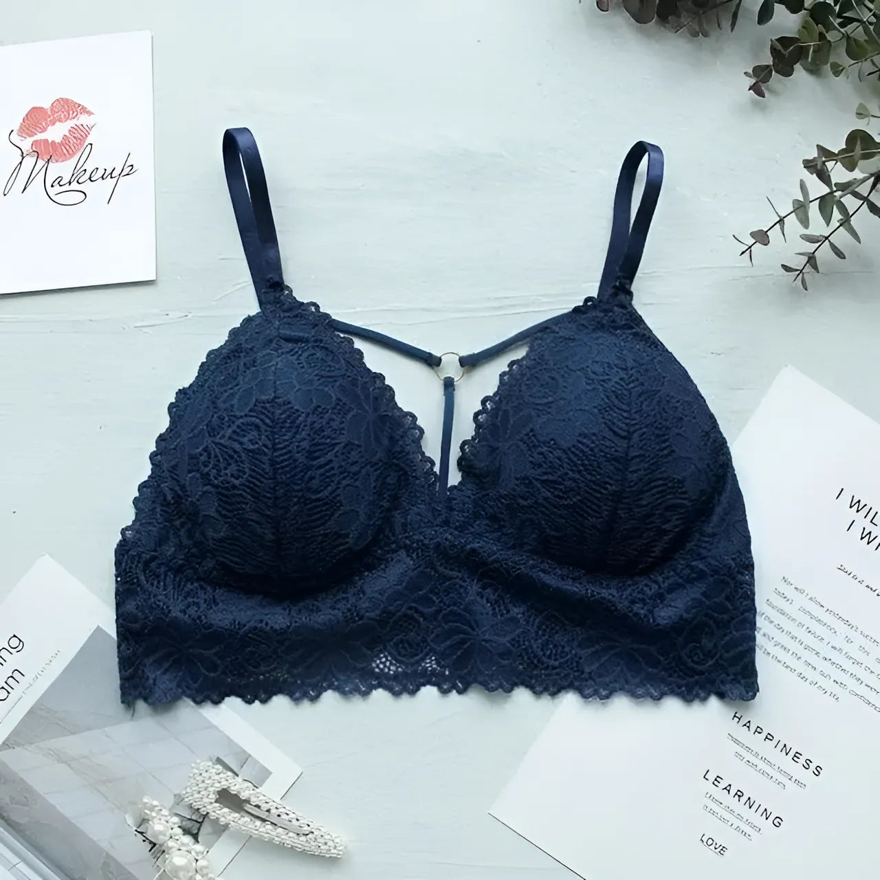Marine Brassière en dentelle avec bretelles