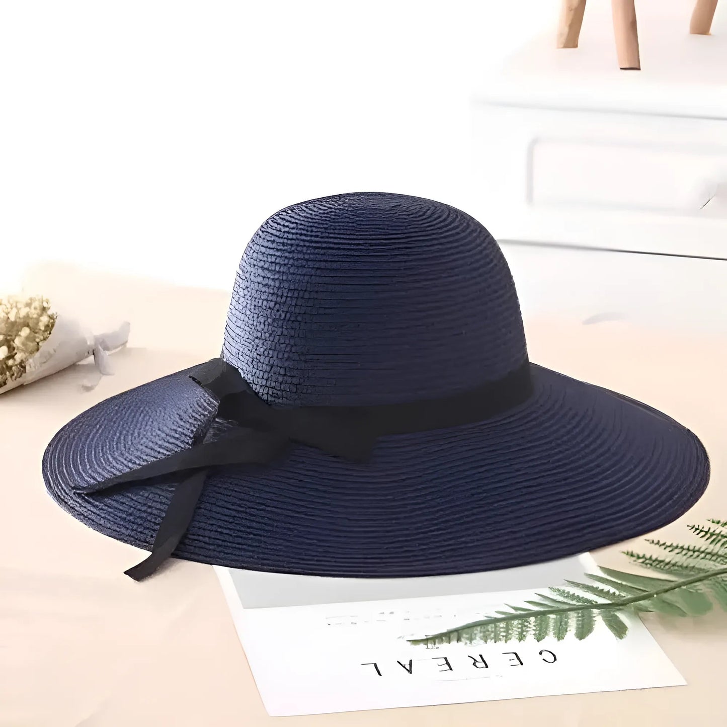 Marine Chapeau de plage avec nœud