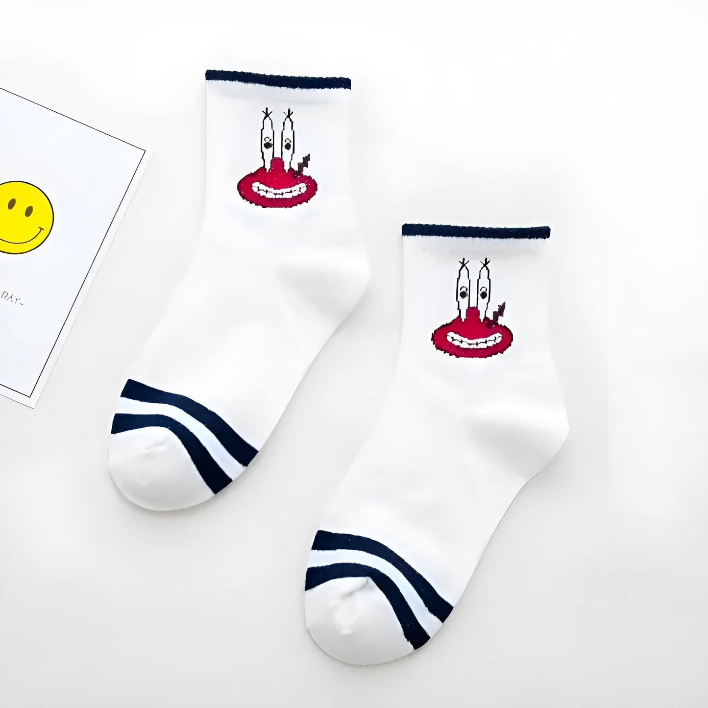 Marine Chaussettes de cheville SpongeBob SquarePants avec des personnages de dessin animé