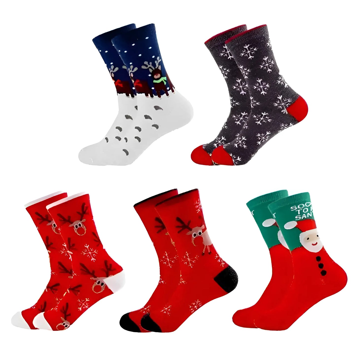 Marine Chaussettes de Noël - Pack de 5