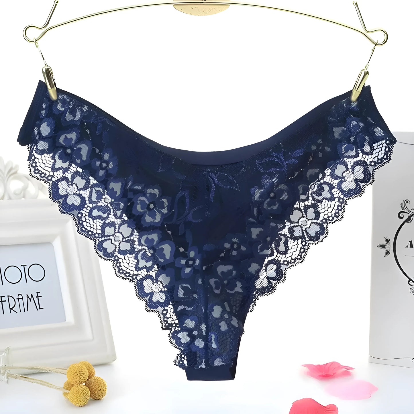 Marine Culotte à dos en dentelle