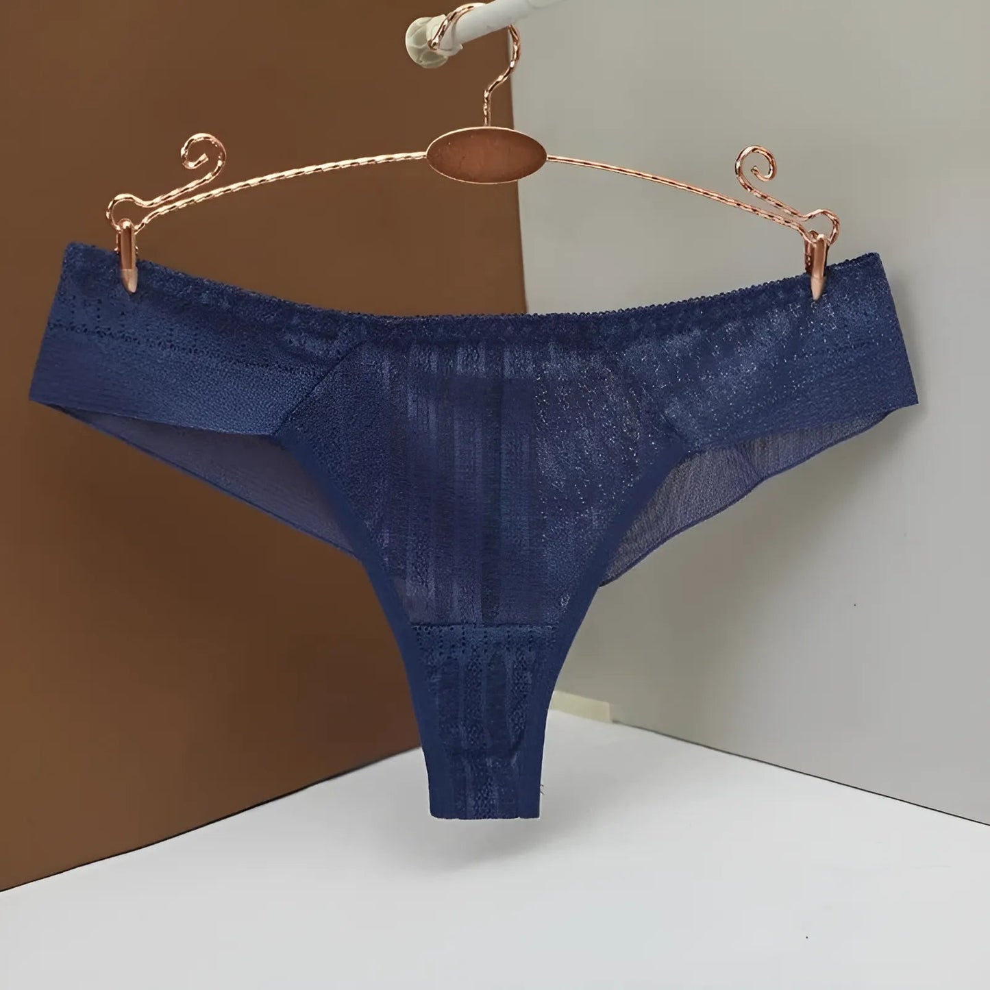 Marine Culottes brésiliennes avec détail en maille transparente