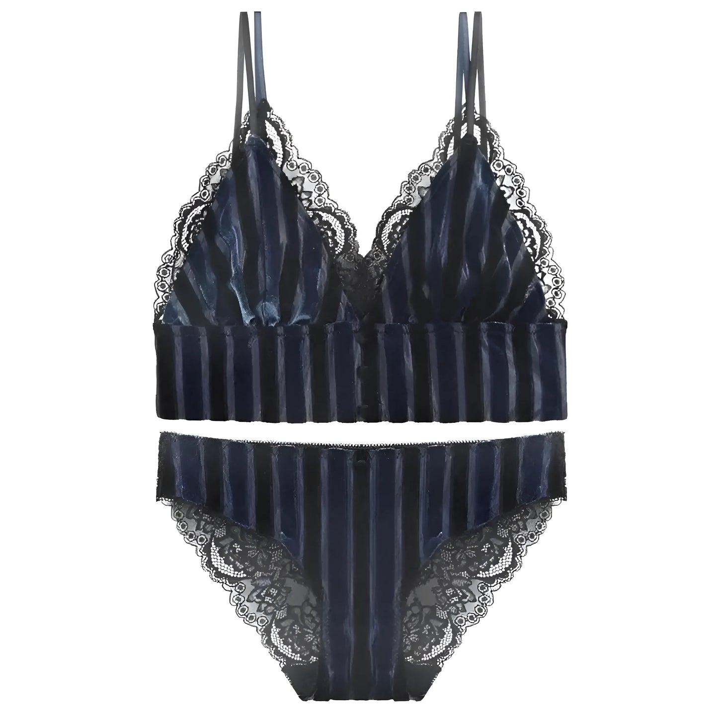 Marine Ensemble de lingerie rayé