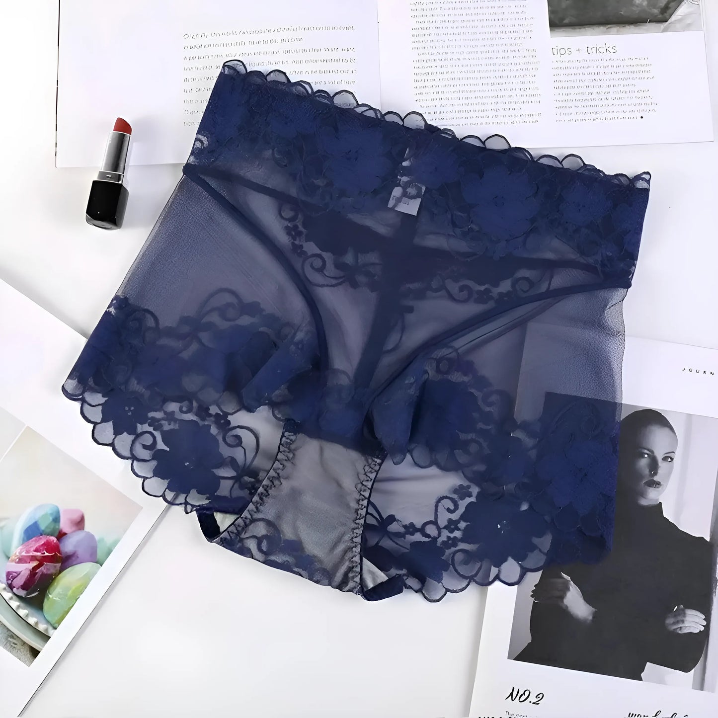 Marine Shorts en boxer transparents pour femmes