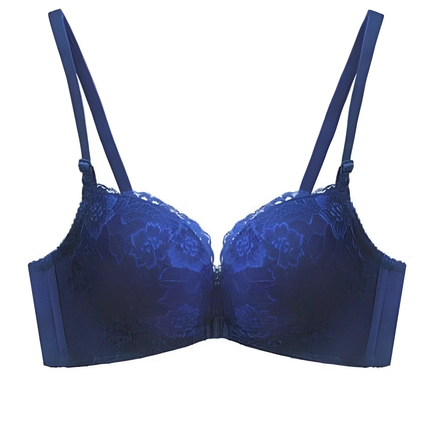 Marine Soutien-gorge push-up à fermeture en dentelle