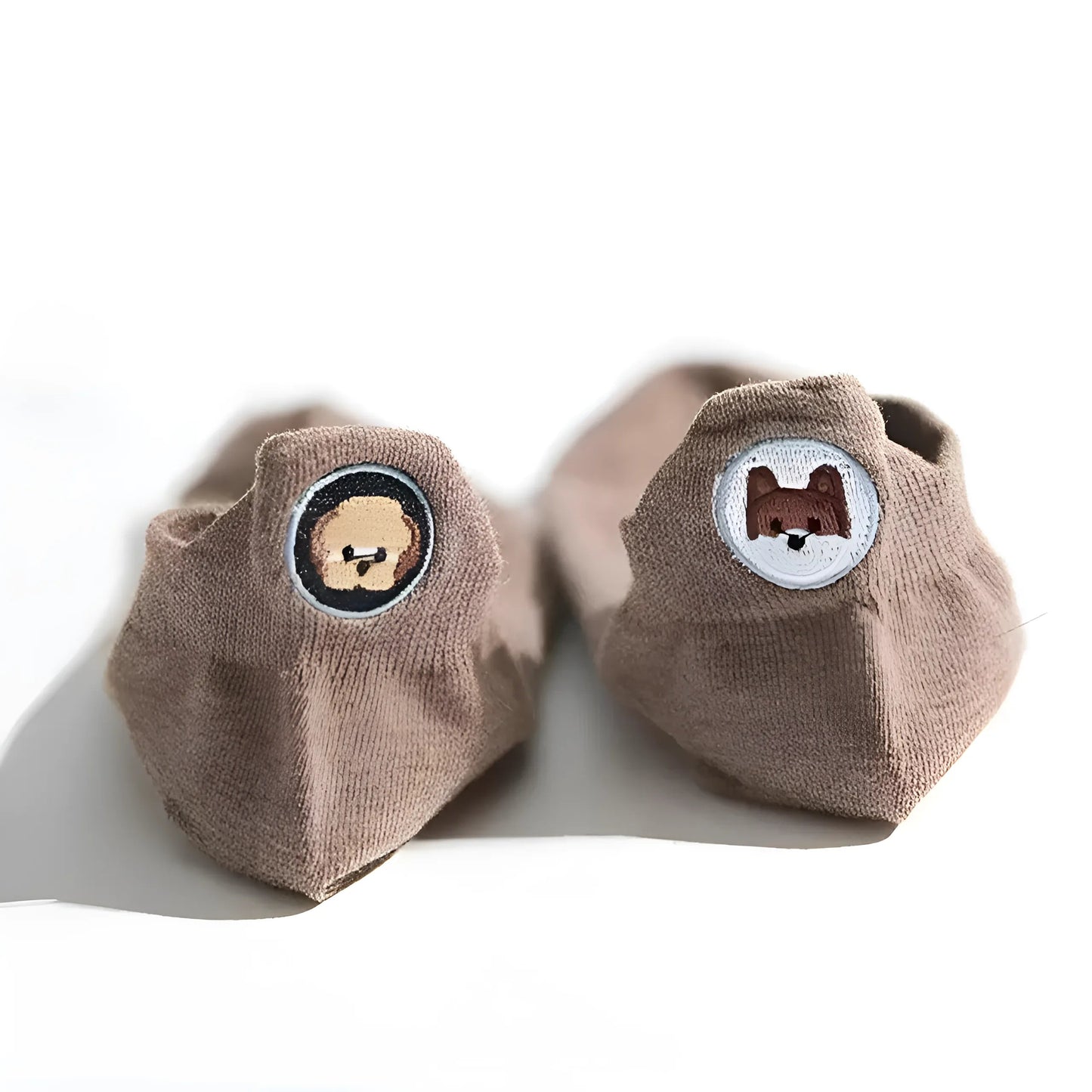 Marron Chaussettes pour femmes avec talon allongé