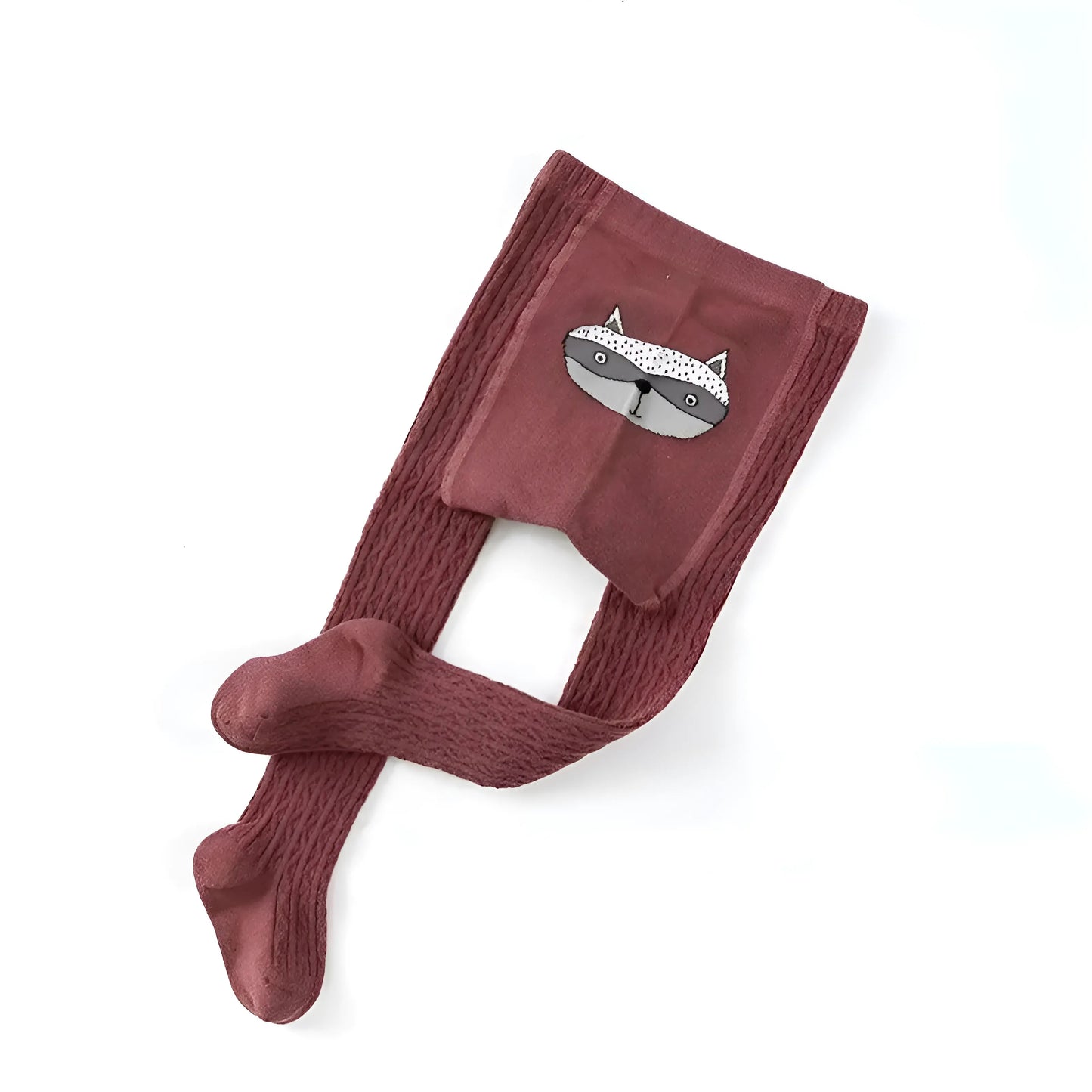 Marron Collants pour enfants avec des motifs d'animaux