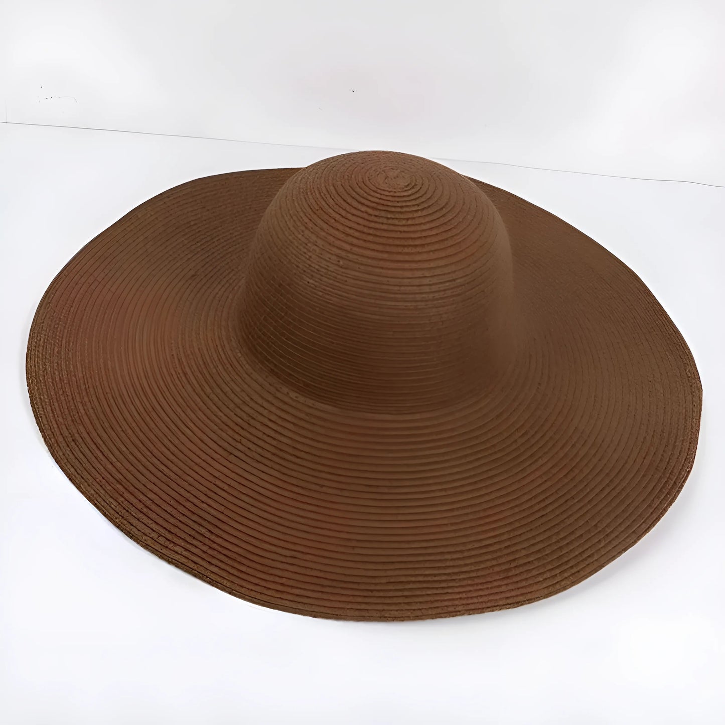 Marron foncé Chapeau de plage classique