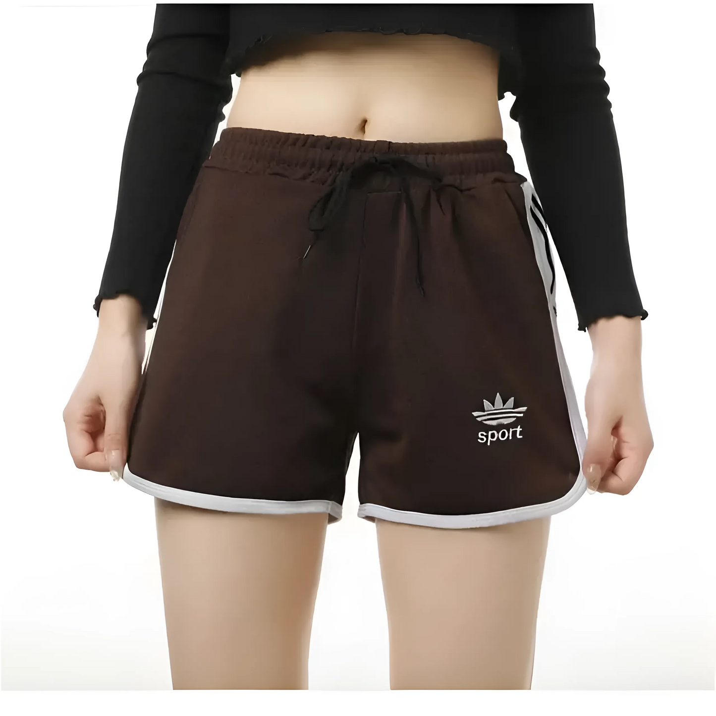 Marron Shorts de sport classiques