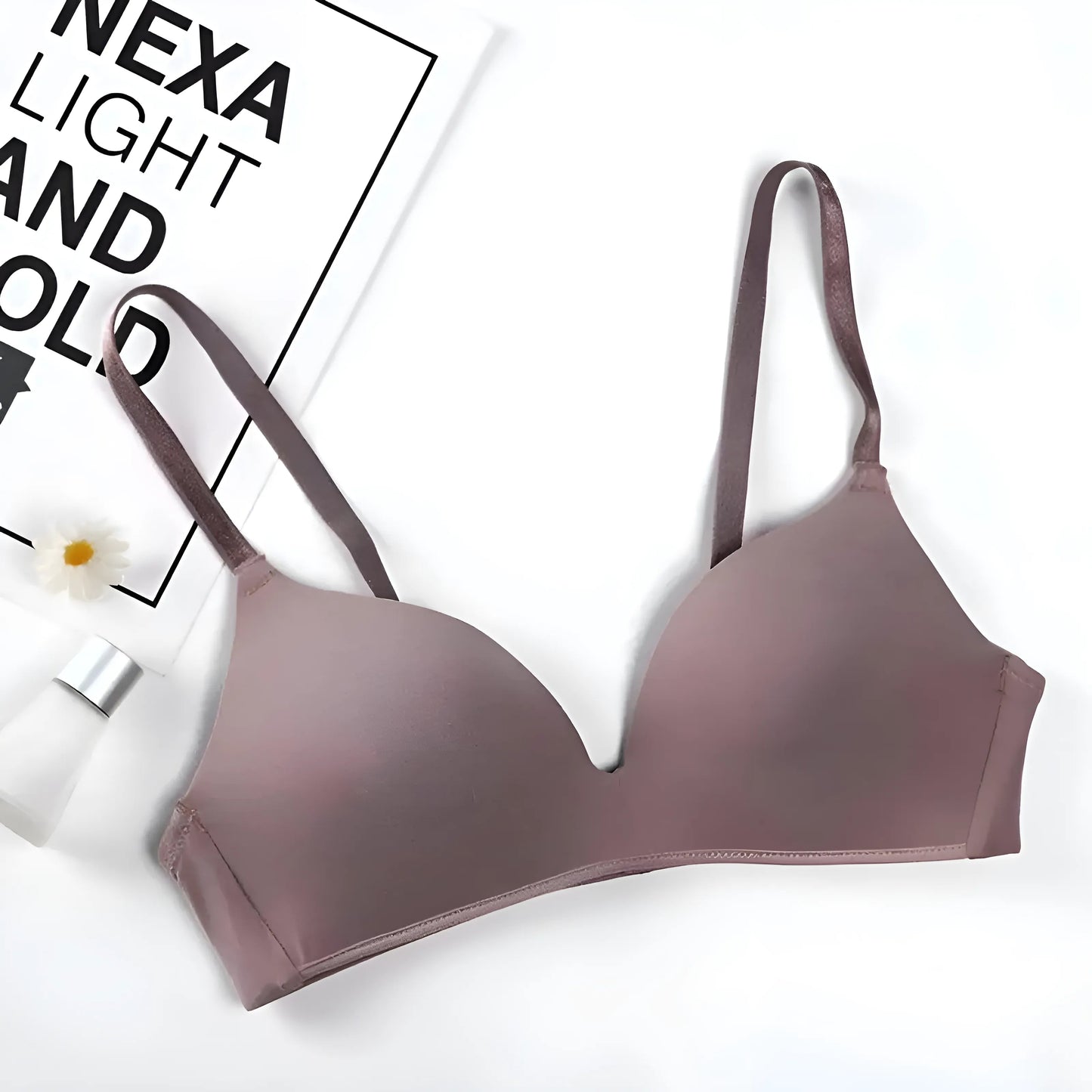 Marron Soutien-gorge classique sans coutures