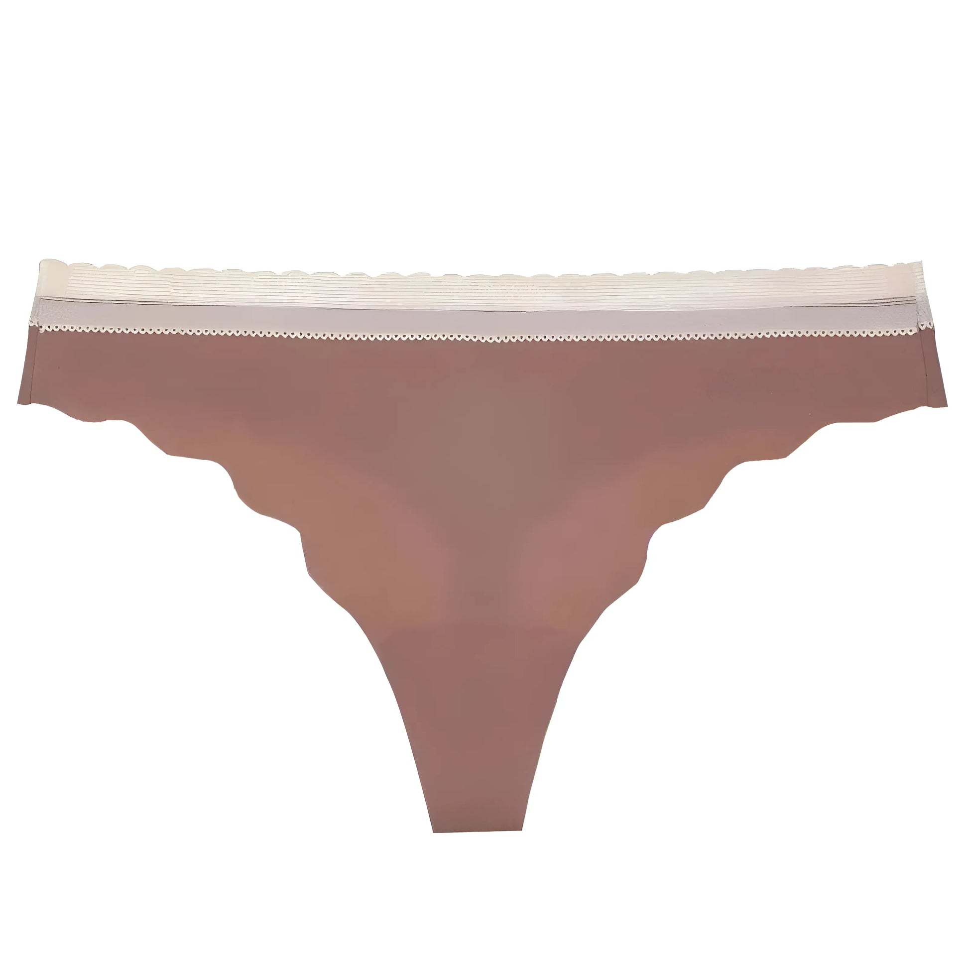 Marron String en dentelle sans couture