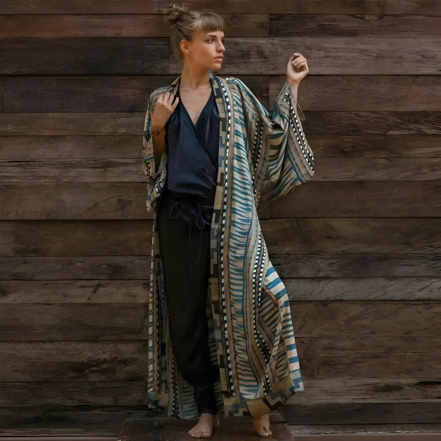 Motif aztèque Kimono de plage