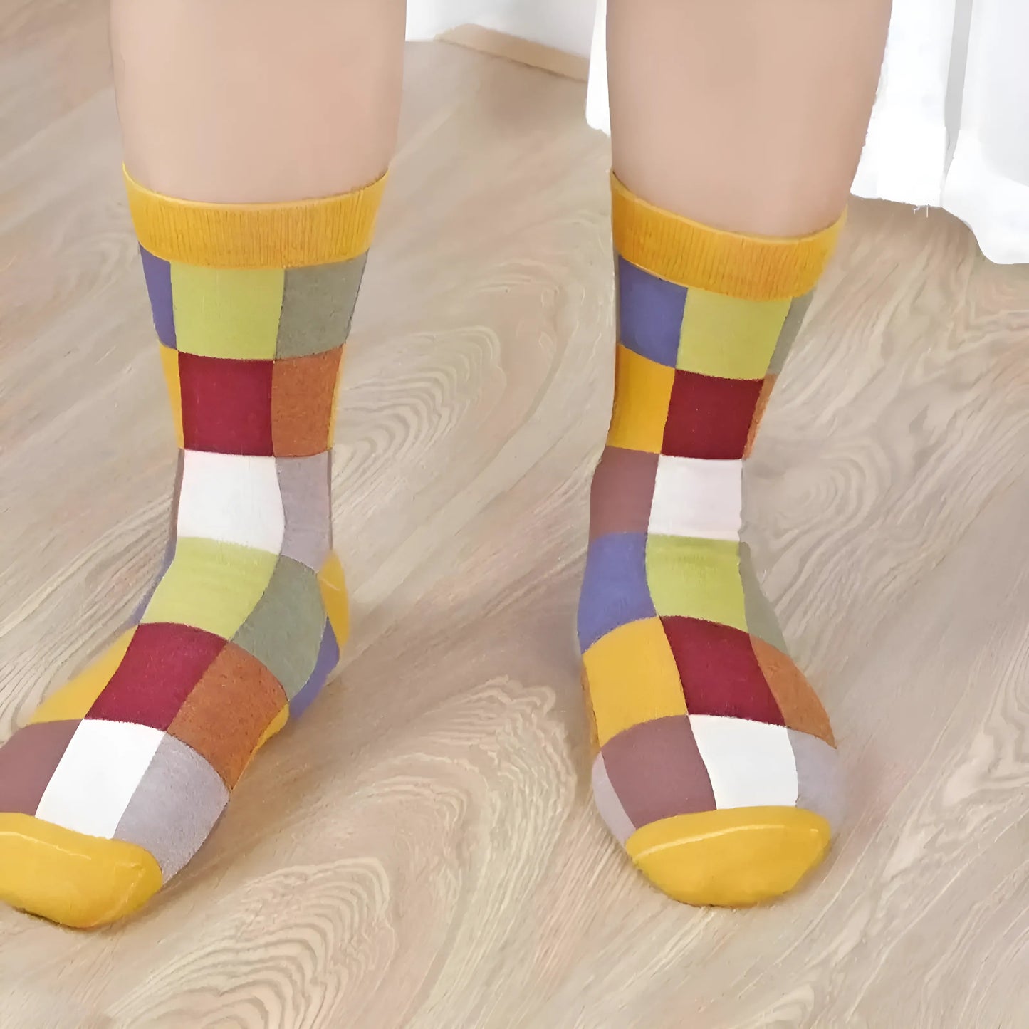 Multicolore 5 Paquet de Chaussettes pour Hommes à Motifs Colorés