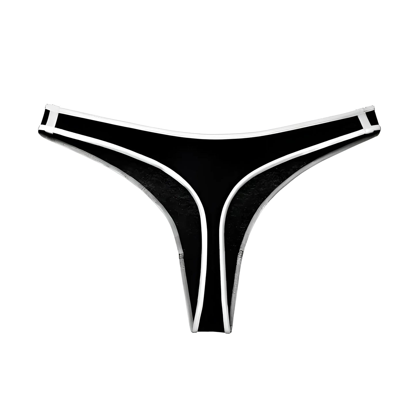 Noir-Blanc String en coton classique