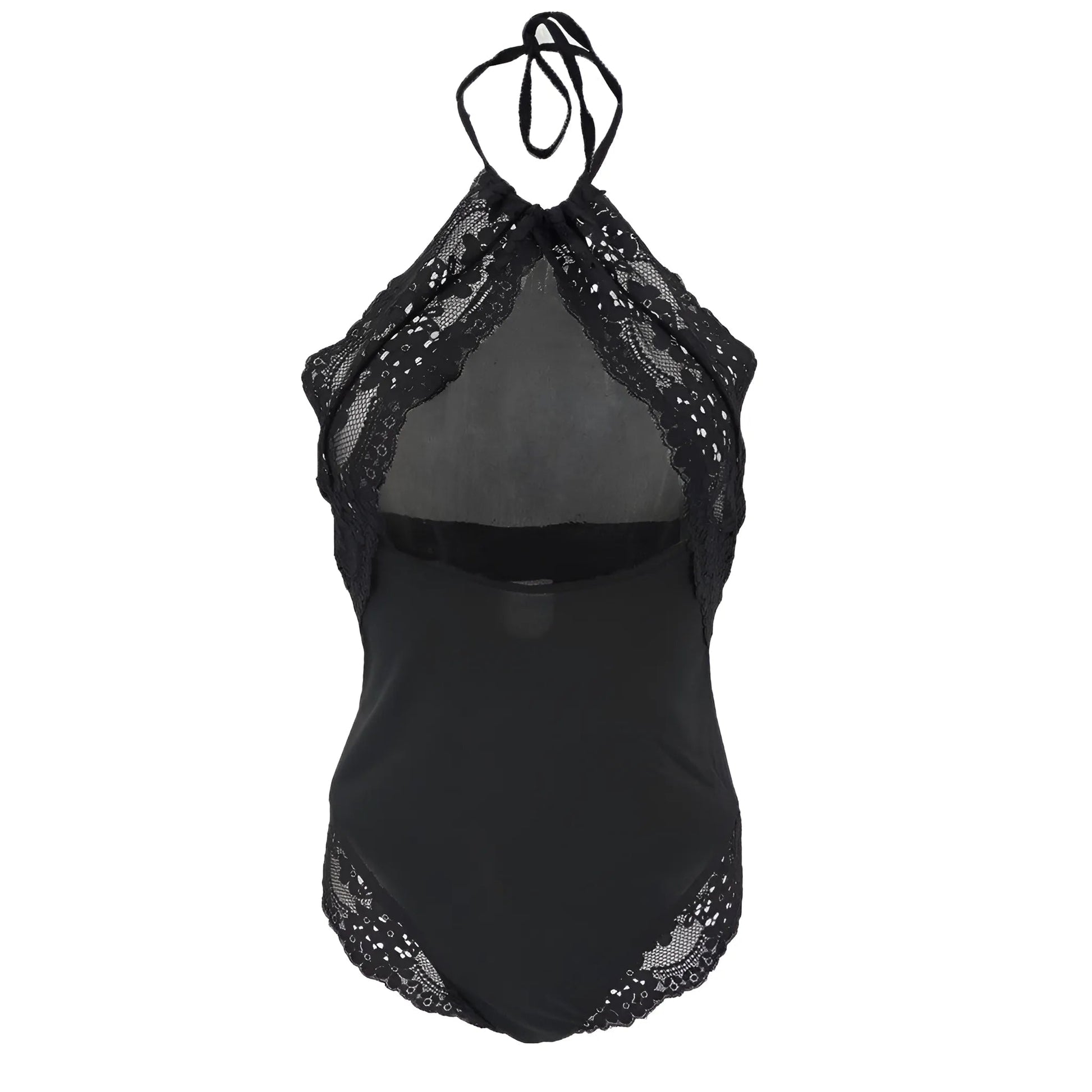 Noir Body en dentelle avec décolleté en mesh