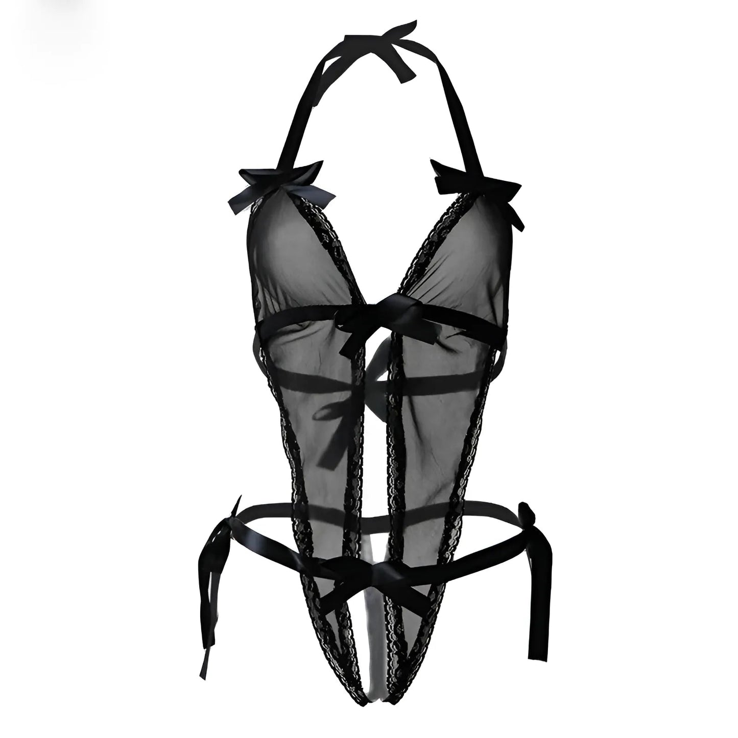 Noir Body en dentelle avec dos ouvert