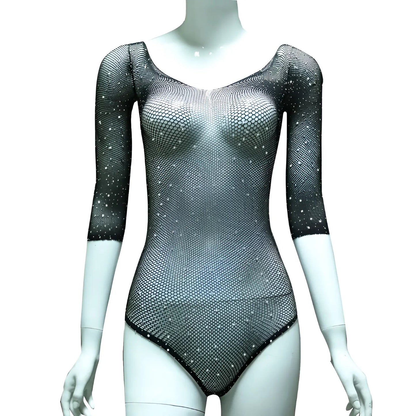 Noir Body en dentelle transparente