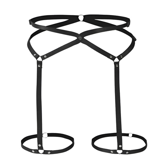 Noir Ceinture porte-jarretelles avec bas