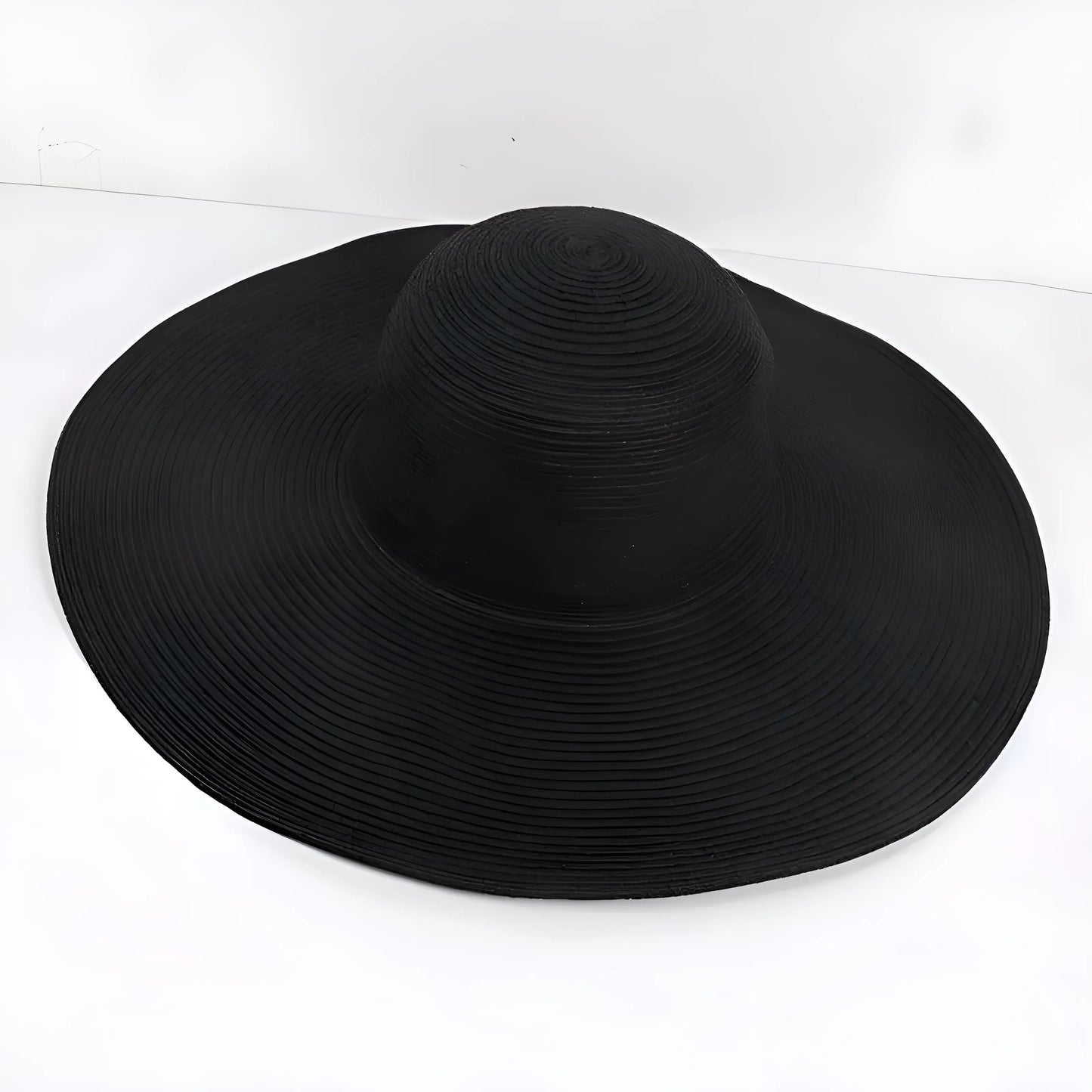 Noir Chapeau de plage classique