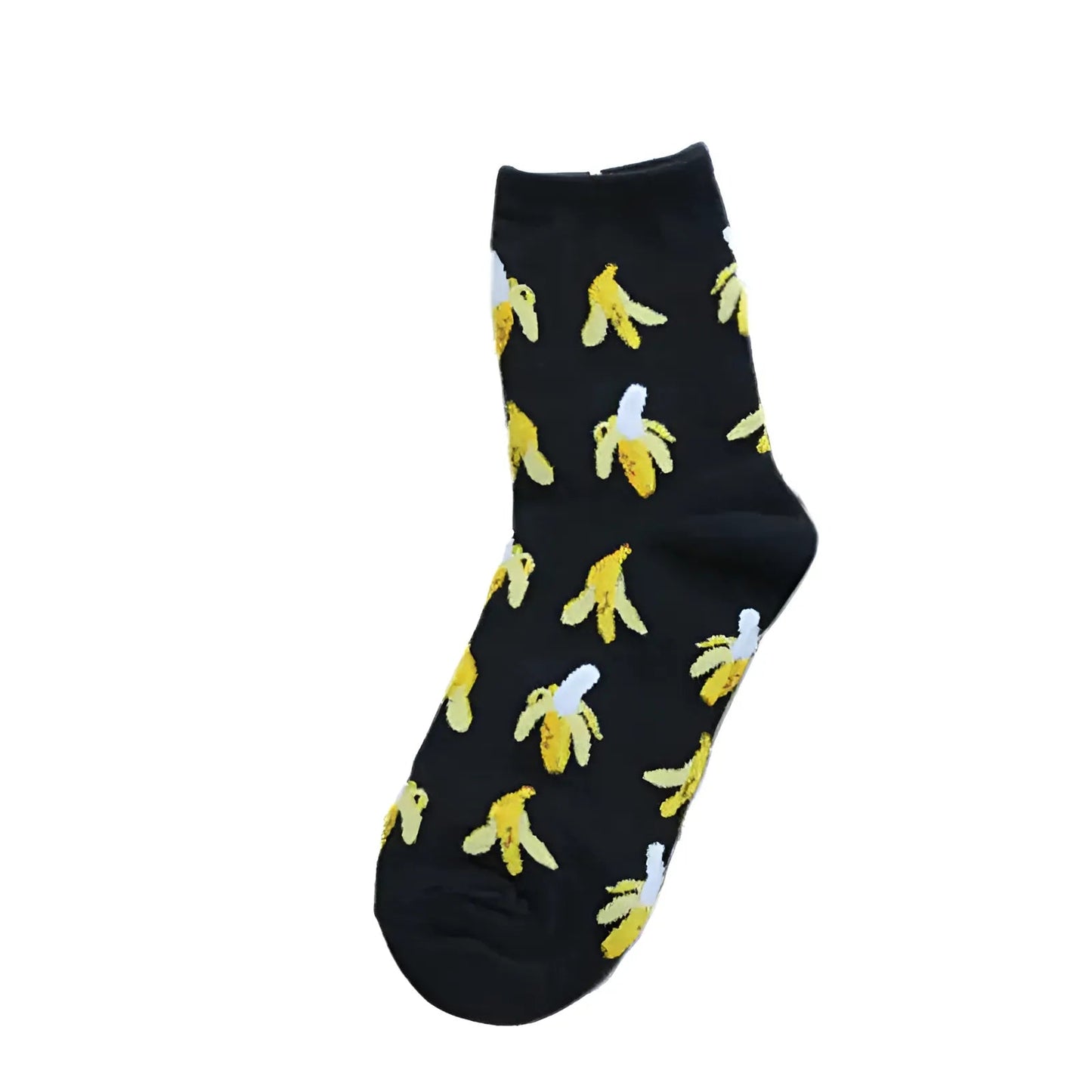Noir Chaussettes longues avec des imprimés colorés