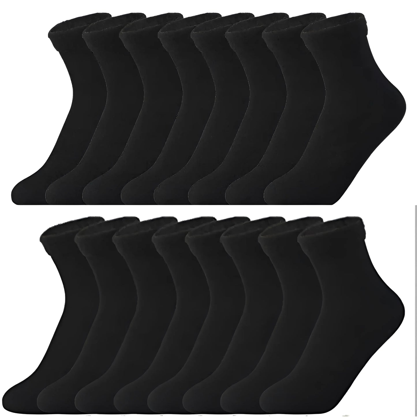 Noir Chaussettes thermiques classiques - Pack de 8