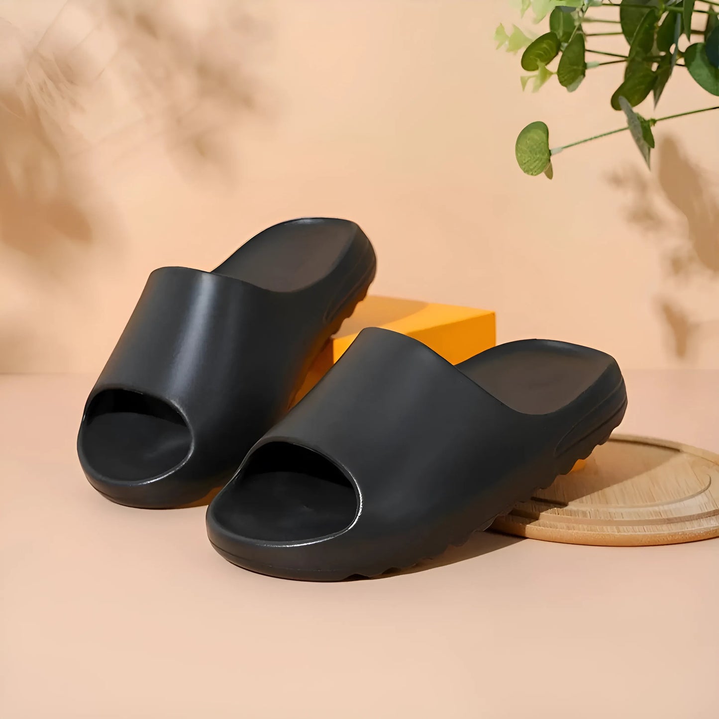 Noir Chaussons universels avec semelle épaisse