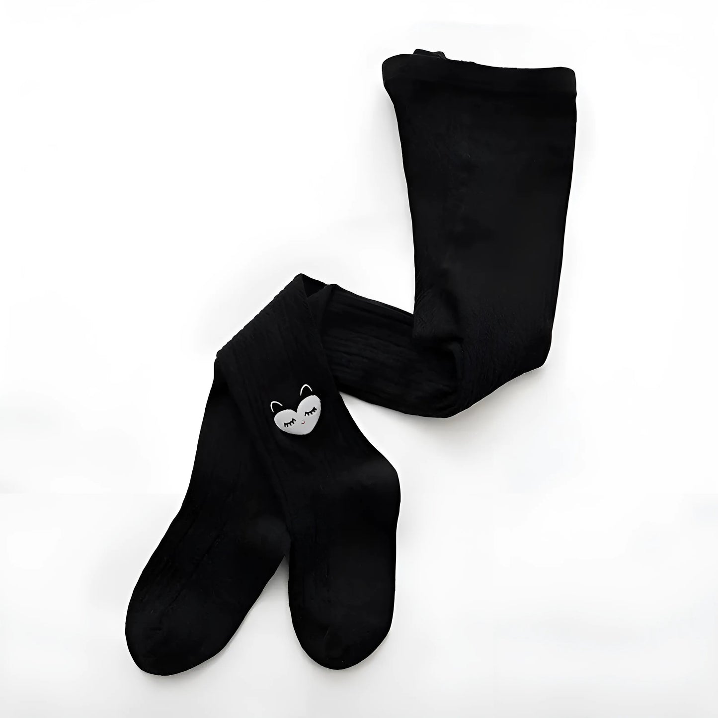 Noir Collants pour enfants avec des motifs d'animaux