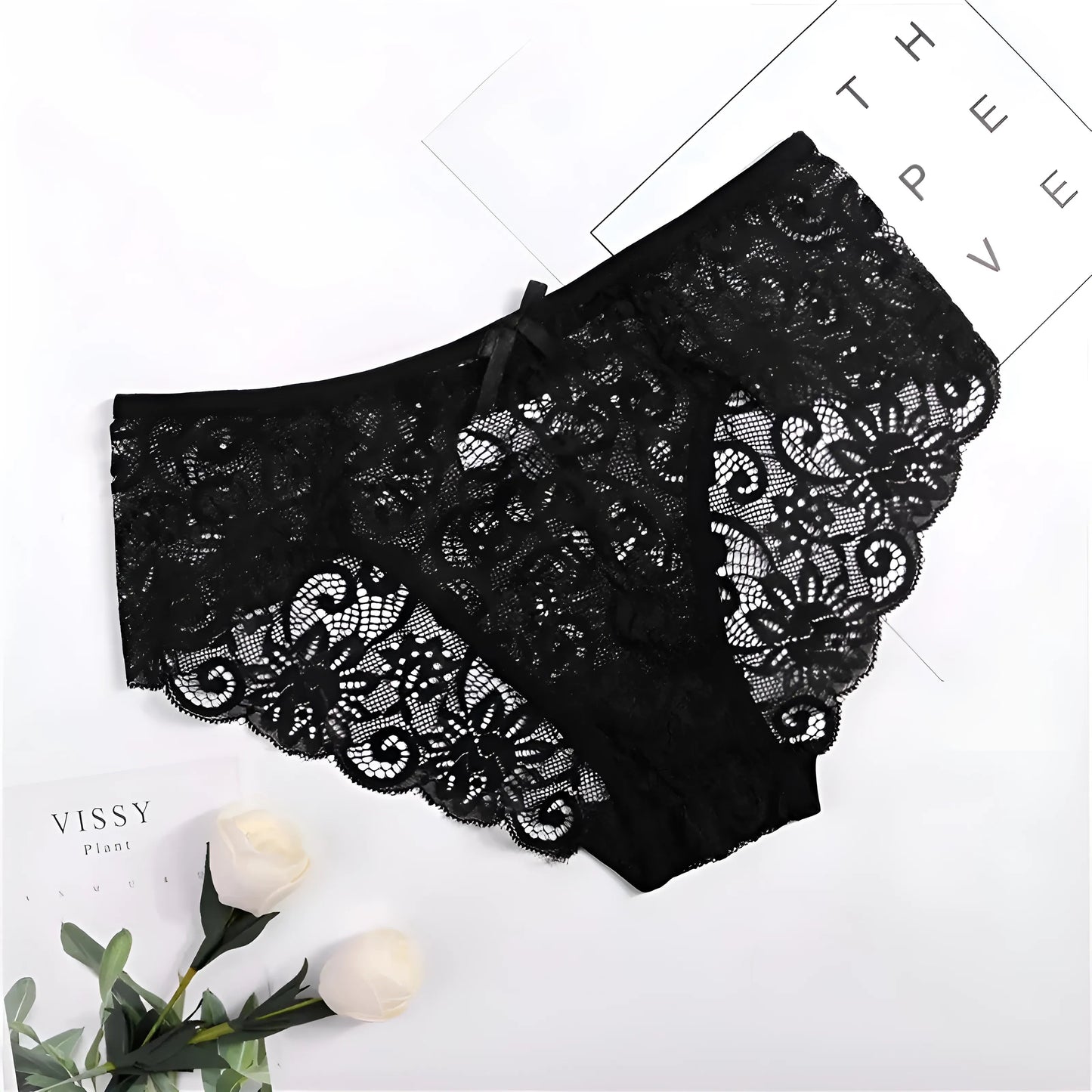 Noir Culotte en dentelle élégante