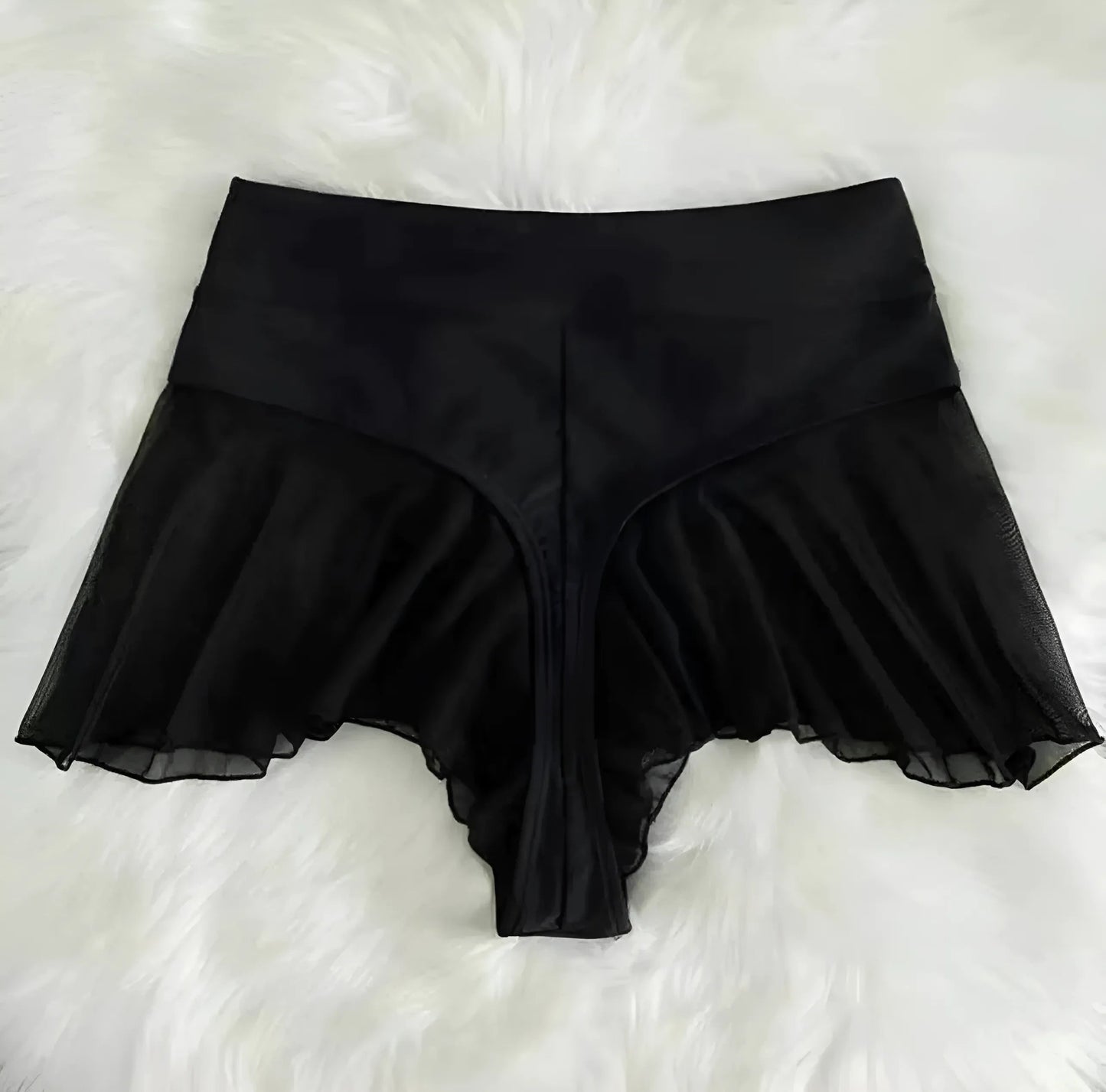 Noir Culottes à volants