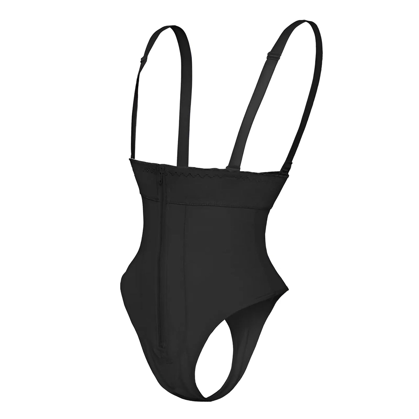 Noir Culottes amincissantes avec zip