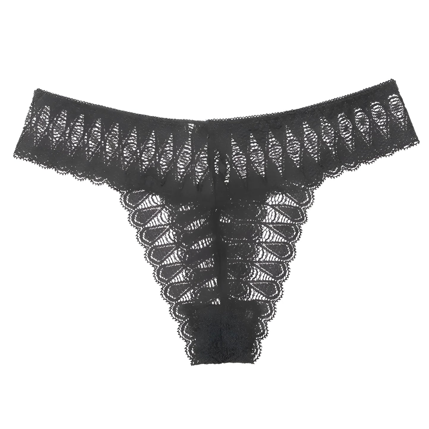 Noir Culottes en dentelle avec une taille plus large
