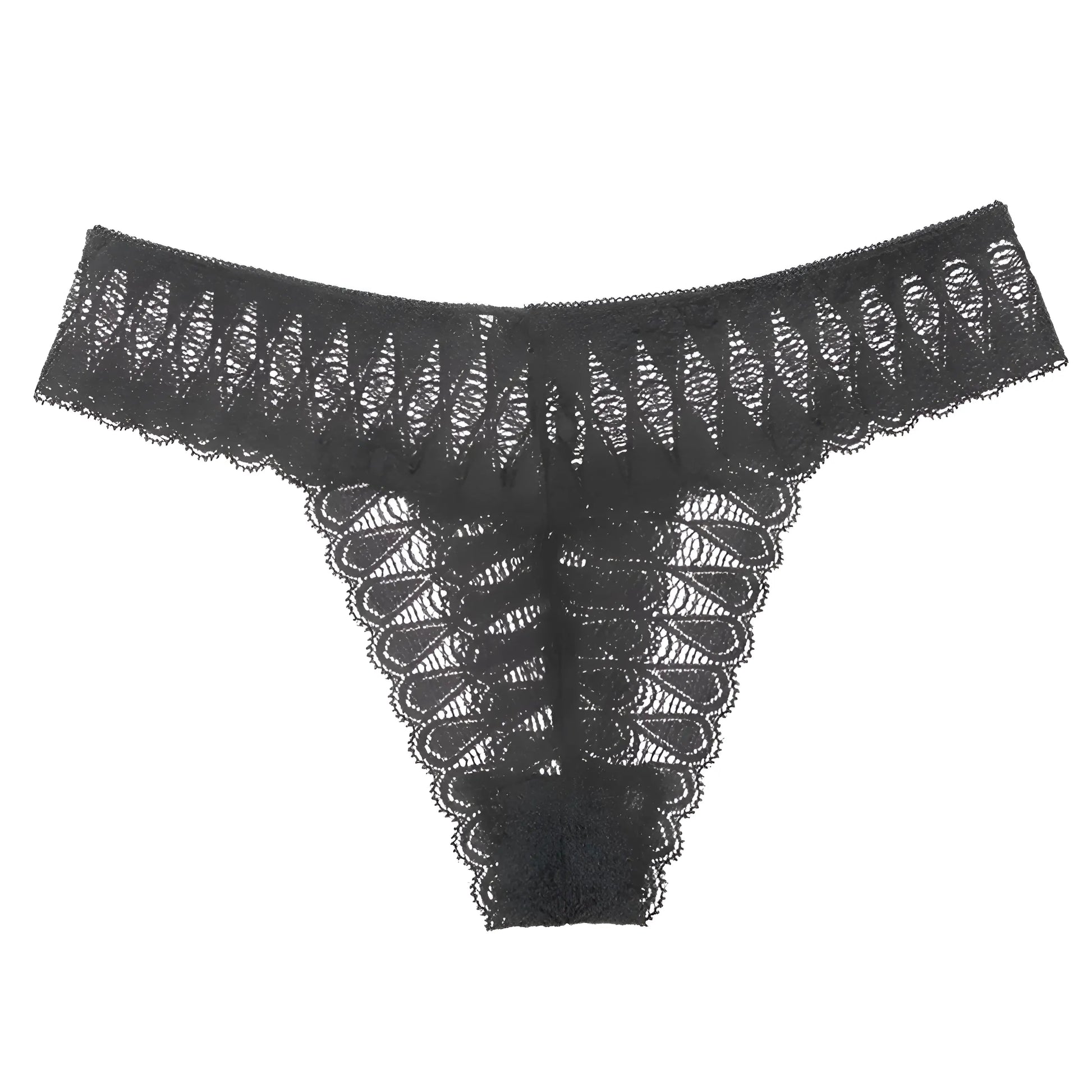 Noir Culottes en dentelle avec une taille plus large
