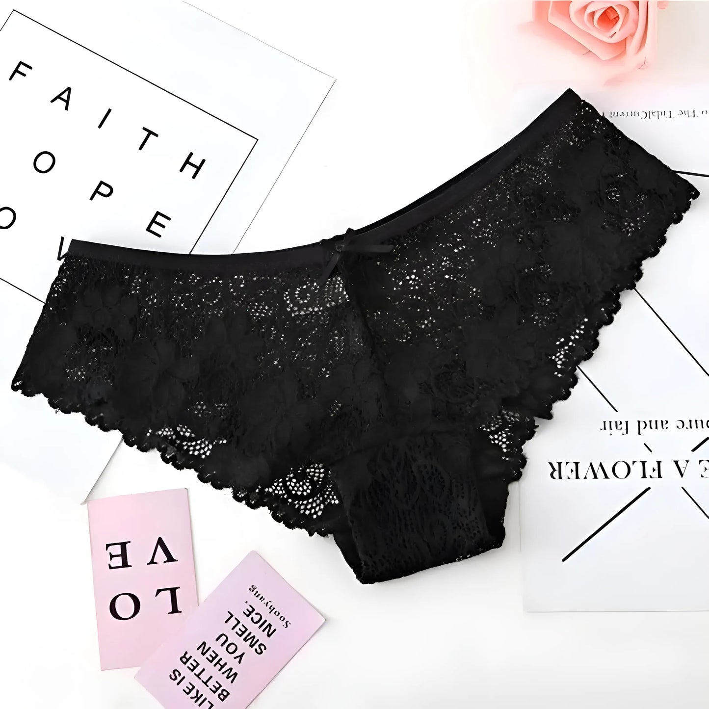 Noir Culottes en dentelle de couleurs pastel
