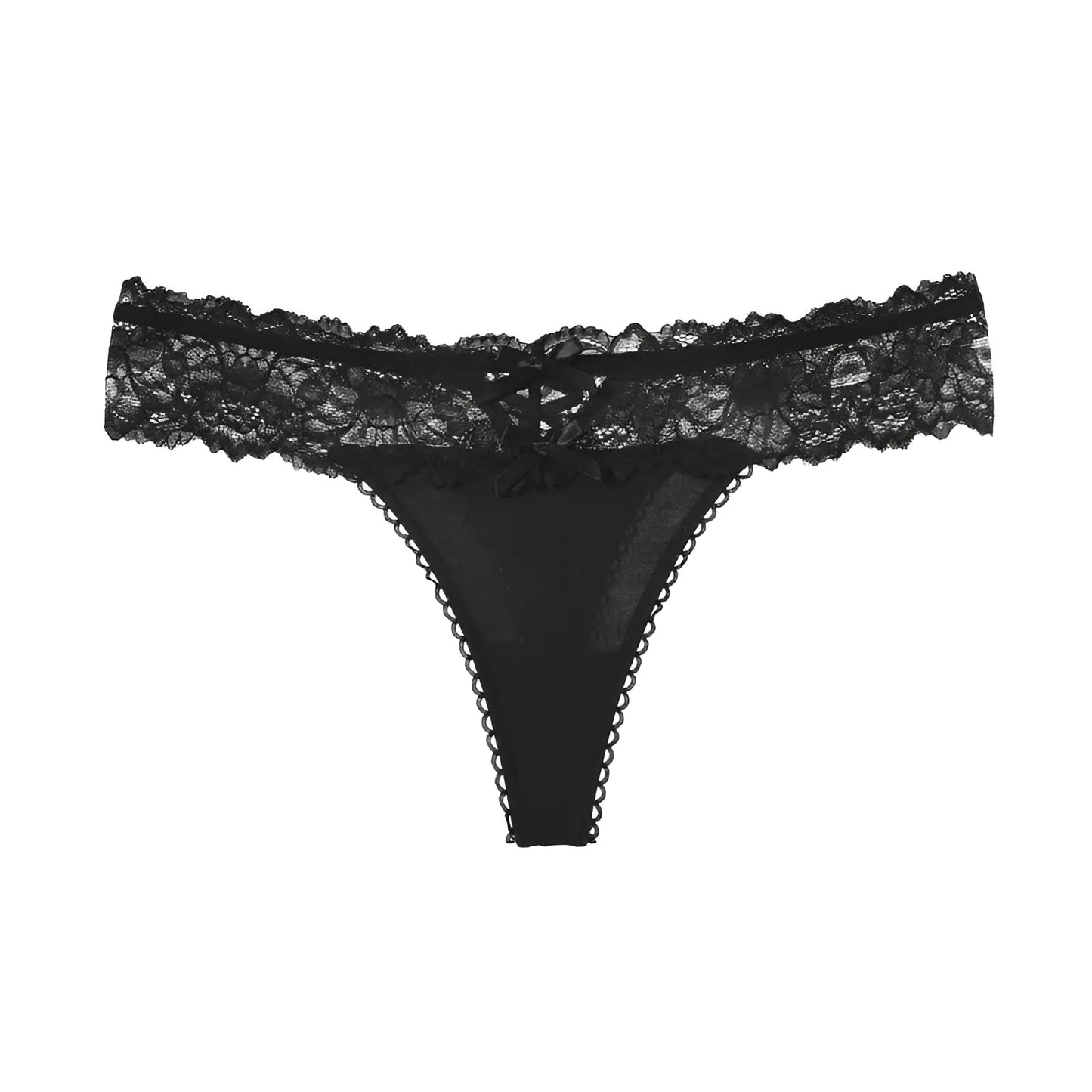Noir Culottes pour femmes avec dentelle