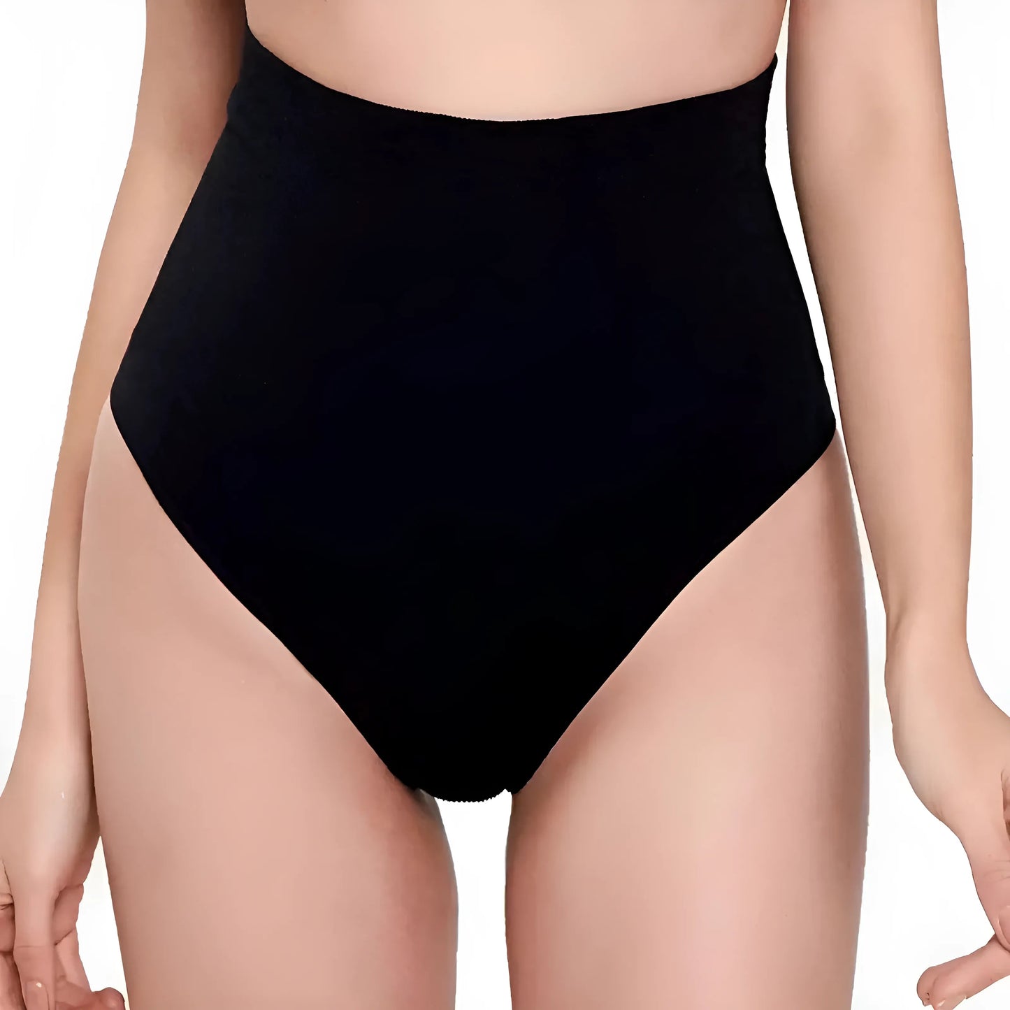 Noir Culottes sculptantes taille haute respirantes
