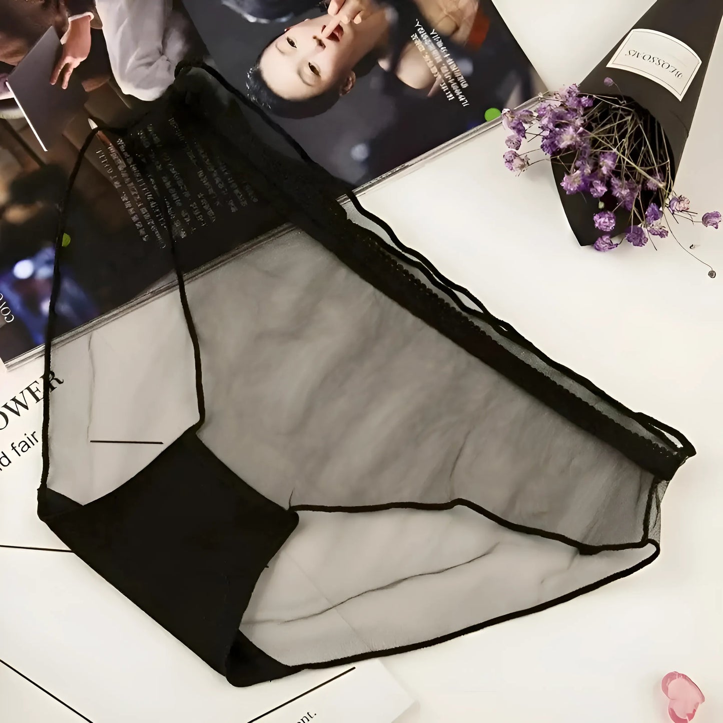 Noir Culottes transparentes