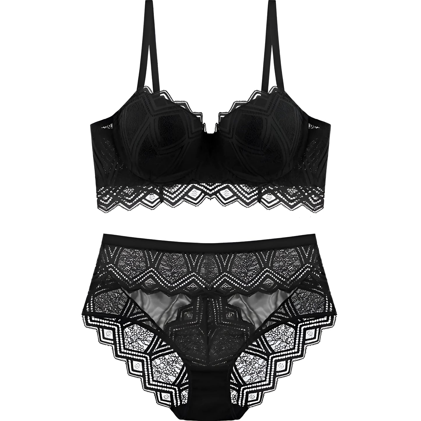 Noir Ensemble de lingerie avec dentelle